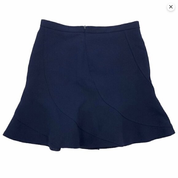 J.Crew Navy Blue Mini Flutter A Line Skirt - Picture 3 of 5